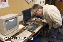 Victor looking at the Megabit 128 ROM Adapter Installation