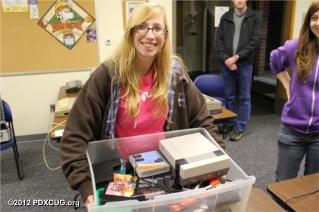 Brittney with her Original NES